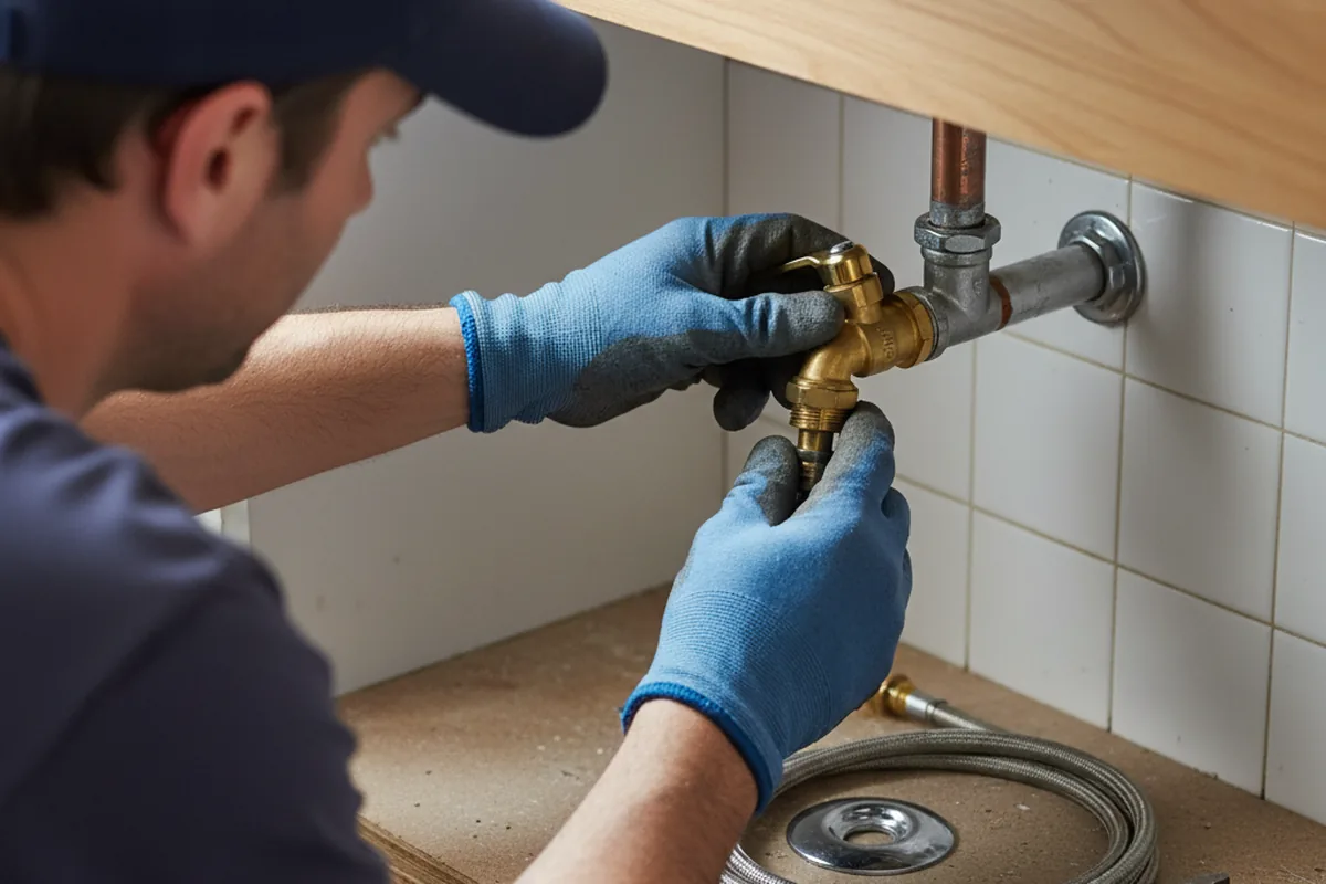 Shutoff valve and fitting work during Emergency Plumbing in Flatwoods